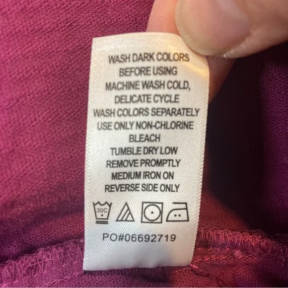 Woman Within Burgundy Corduroy Cotton 3X Swing Coat Jacket Lagenlook pockets - Picture 7 of 8